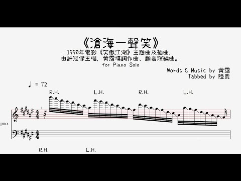 《滄海一聲笑》Piano Solo - 許冠傑