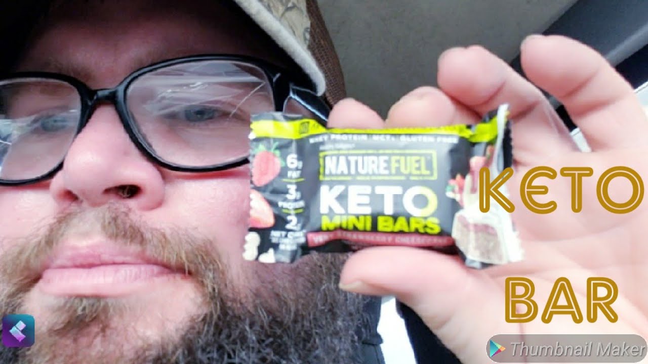 Nature Fuel Keto Mini Bars Verry Strawberry Cheesecake Review YouTube