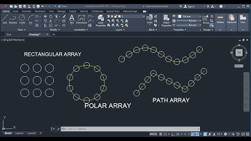 ARRAYS: Rectangular, Polar, and Path Arrays in AutoCAD