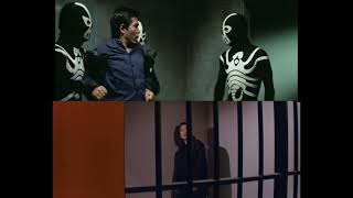 The Super Rider V3 (1975) and Kamen Rider vs Destron Mutants (1973) - Scene Comparison