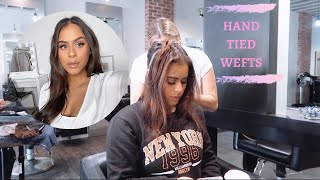 Hand Tied Weft Hair Extensions | Installation & Review