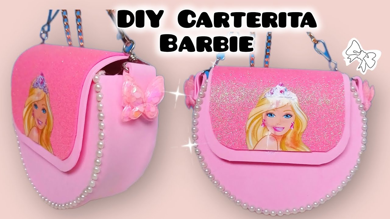 ¡No MÁS Carteras ABURRIDAS! CREA una Carterita Barbie, Súper Fácil y Linda| DIY 🥰✨️💖👛