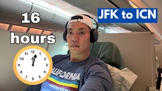 Korean Air Prestige Class Business Class from JFK to ICN on B7478 in 2024