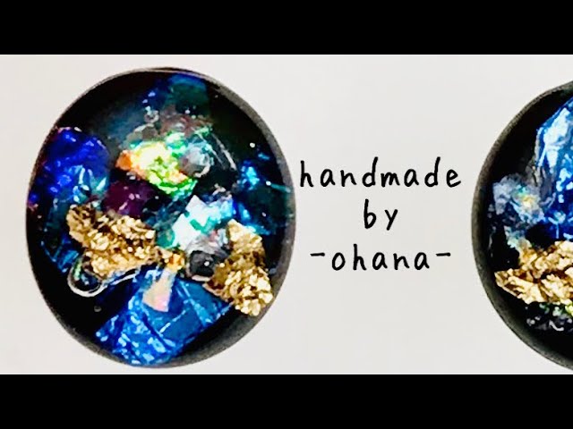 UV RESIN】Easy and beautiful opal earrings made of resin