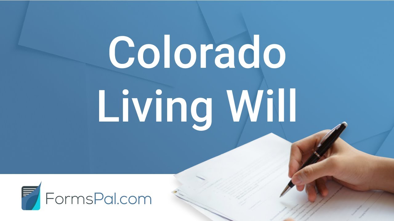 Colorado Living Will - GUIDE - YouTube