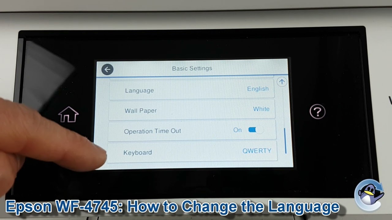 Epson WorkForce Pro WF-4745DTWF: How to Change the Language