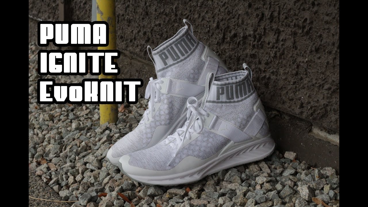 puma ignite evoknit on feet