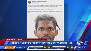 Knoxville double murder suspect on TBI most wanted lists