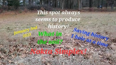 Metal detecting 1-2-23 and Saving history in a pounded lot with the Nokta Simplex