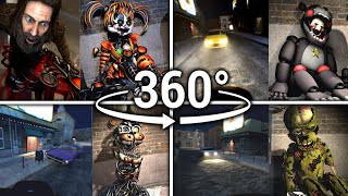 360°| Animatronic To The Back Alley Compilation!! - FNAF6/FFPS [SFM] (VR Compatible)