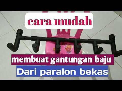  rak  baju  Dari  paralon  cara mudah membuat  gantungan baju  