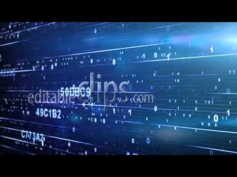 digital code looping blue background