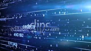 digital code looping blue background