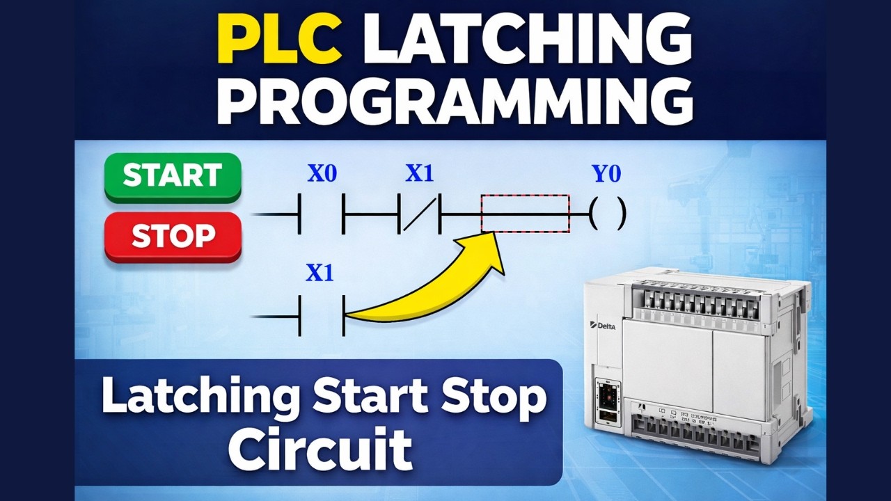 PLC Latching Programming in Delta ISPSoft | Start Stop Circuit ...