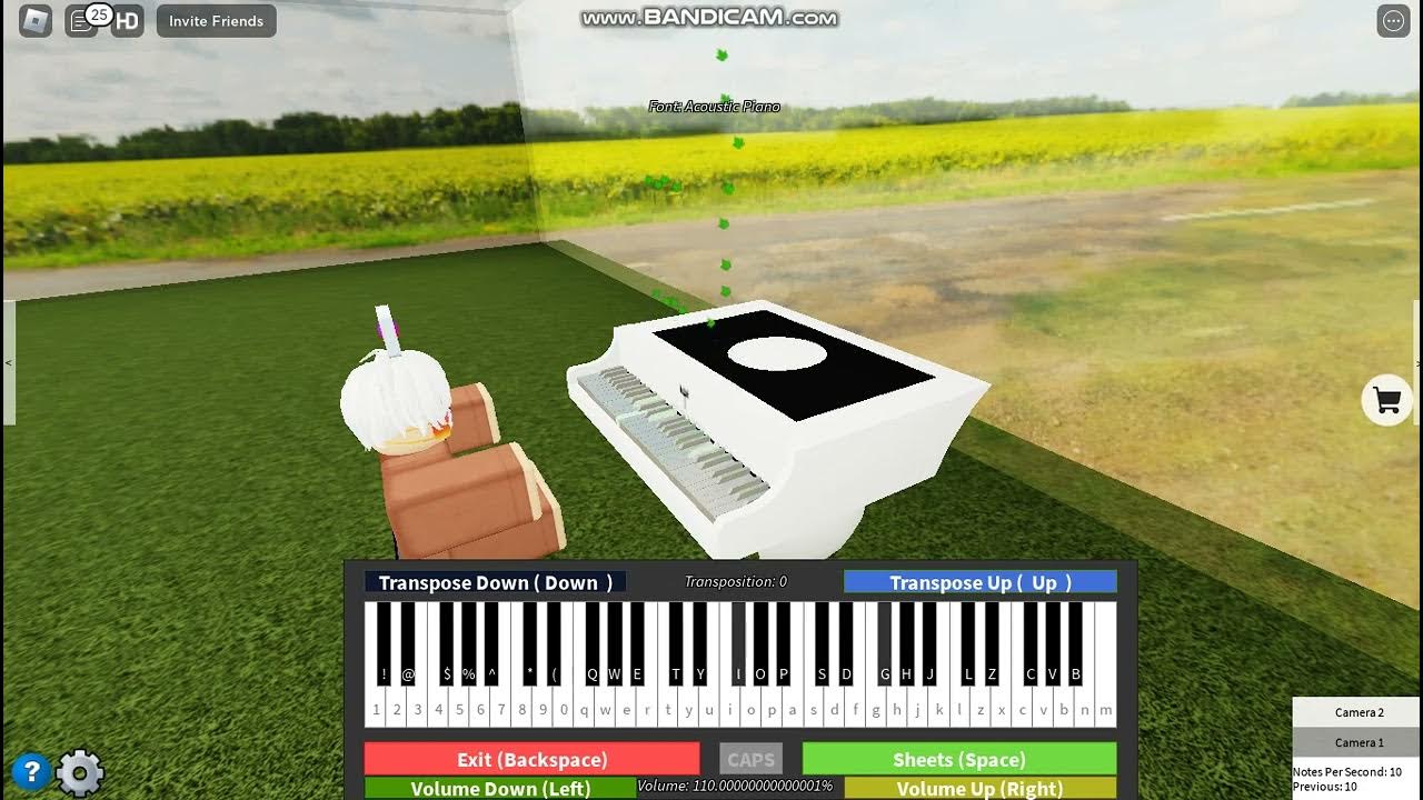 Roblox PianoFujii kazeShinunoga EWa (Sheet in description) YouTube