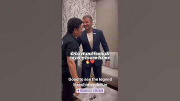 Sachin Tendulkar and David Beckham at the Wankhede ❤️🥰 #sachintendulkar #beckham