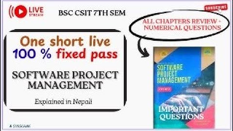 Software Project Management Last Hour Revision | All Chapters Review + Numerical Questions #bsccsit
