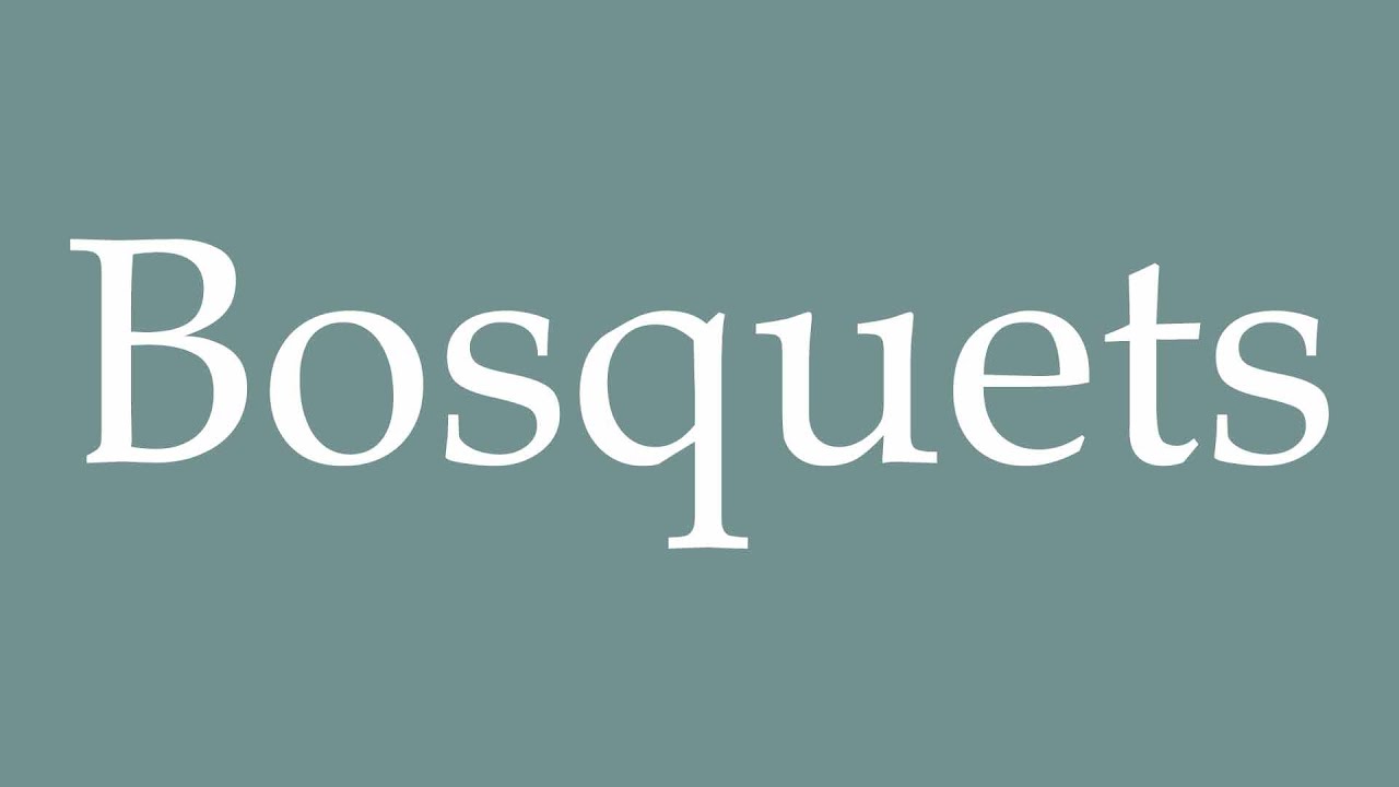 How to Pronounce ''Bosquets'' (Groves) Correctly in French - YouTube