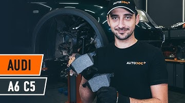 How to change front brake pads on AUDI A6 C5 Avant [TUTORIAL AUTODOC]
