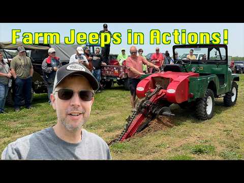 Ohio Willys Jeep Rally! 2025 👍 Willys Farming Jeeps in Action - Farming demonstrations #jeep