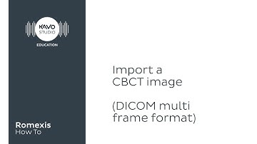 Romexis How To: Import a cbct image in dicom multiframe format