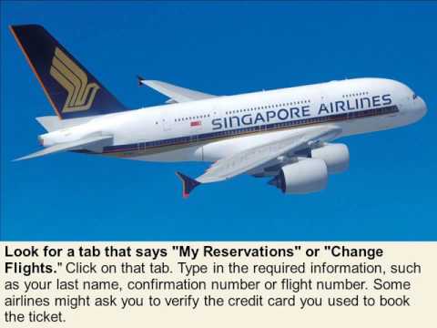 How to change Singapore Airline ticket