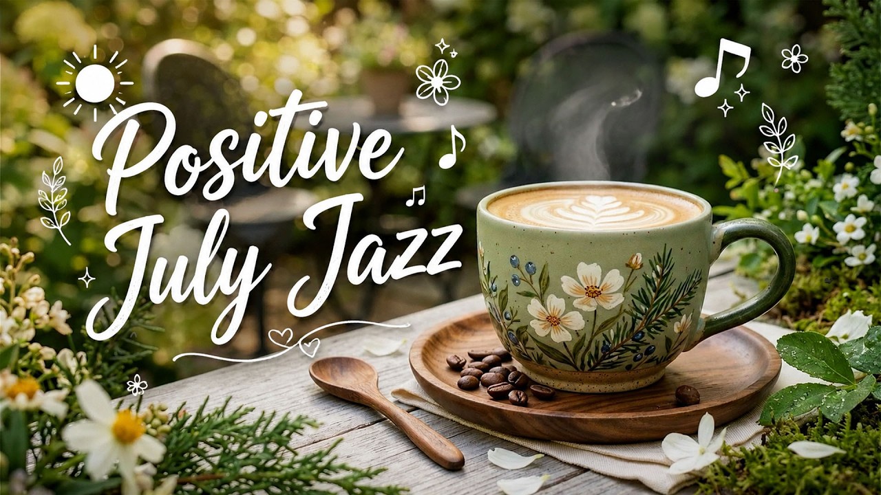 Positive July Jazz ~ Relaxing Morning Coffee Jazz & Happy Bossa