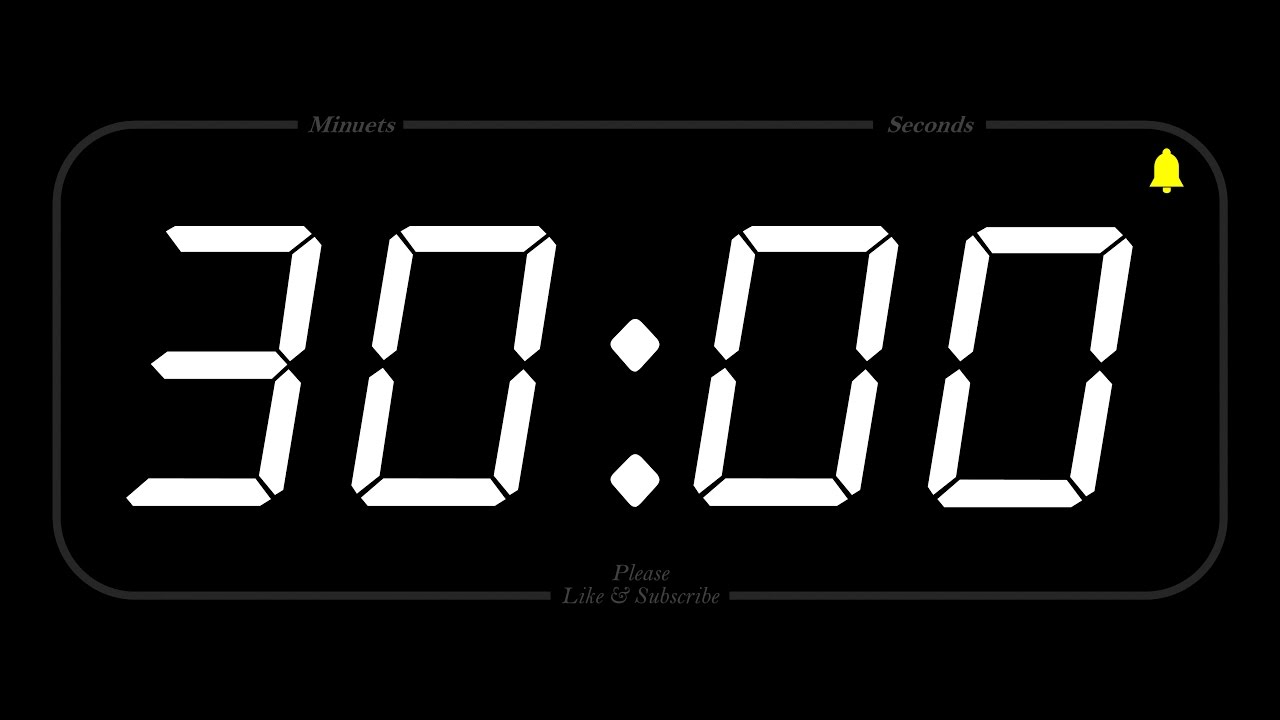 30 Minute - Timer \U0026 Alarm - Full Hd - Countdown