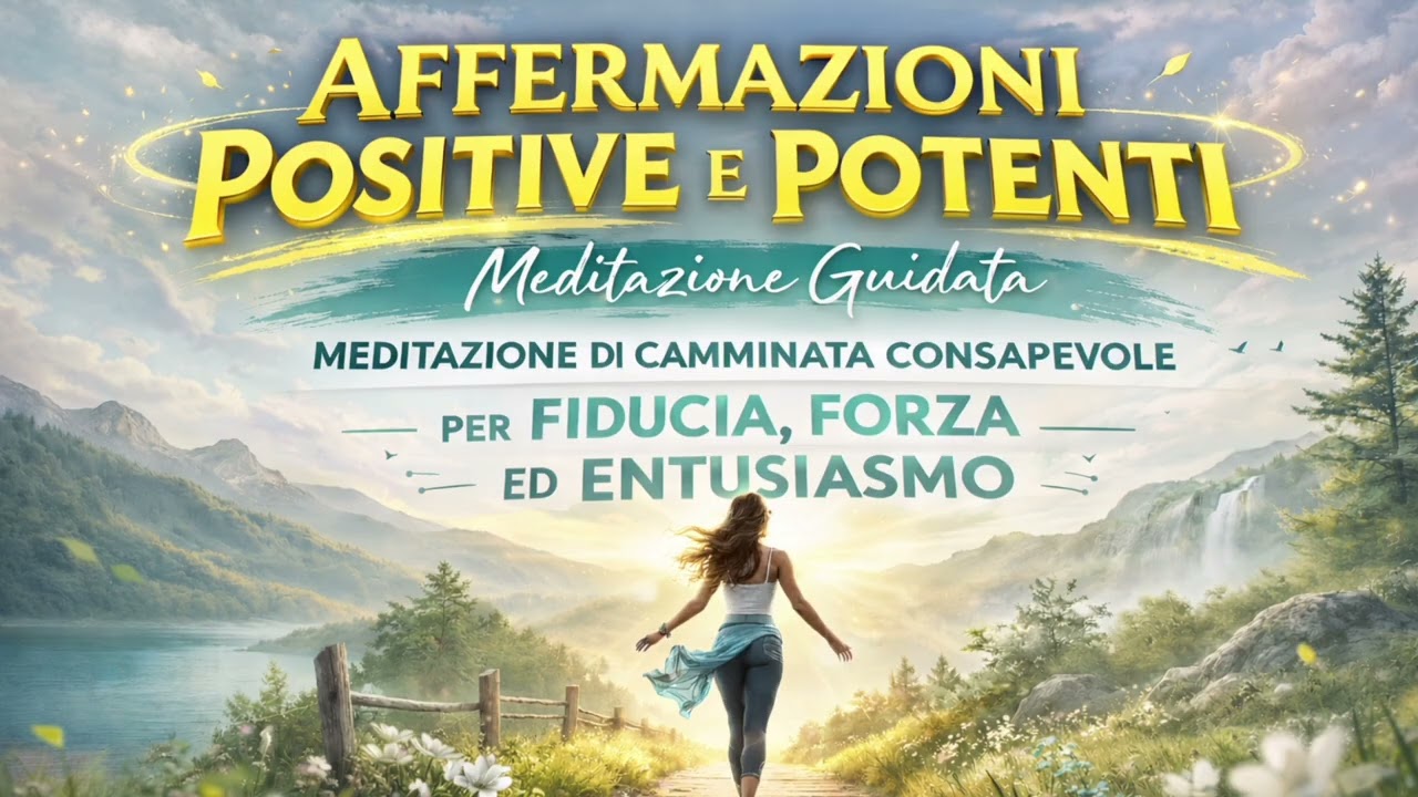 Affermazioni Positive POTENTI🔥  Meditazione di Camminata Consapevole per Fiducia Forza ed Entusiasmo