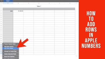 How to Add Rows in Apple Numbers