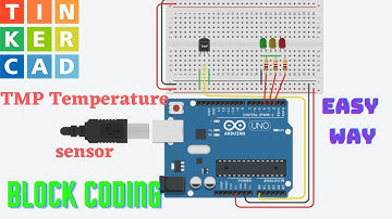 TMP Temperature Sensor with  Arduino in TinkerCad | how to use temperature sensor in tinkercad
