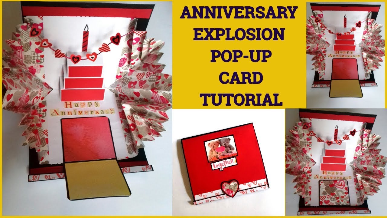 Explosion Pop Up Card Tutorial - Anniversary Theme by Sangitaa Rawat ...