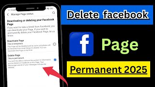 Delete facebook page || How to delete facebook page 2025 || Fb page delete karna sikha
