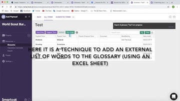 Uploading and modifying a glossary
