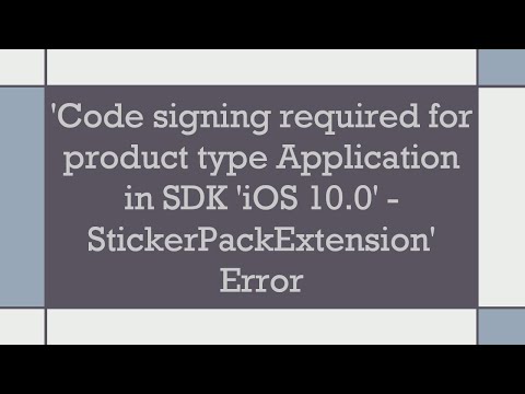 'Code signing required