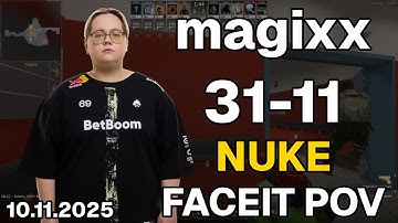 magixx (31-11, 2.82 K/D) Nuke | FACEIT POV DEMO CS2 | Nov 10, 2025 15:41 UTC