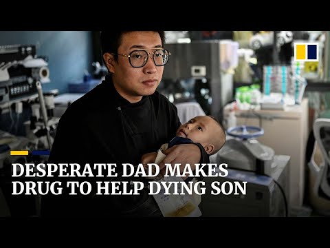 چینی باپ بیٹے کی مہلک جینیاتی بیماری کے علاج کے لیے بے چین ہو کر اپنی دوا بناتا ہے۔