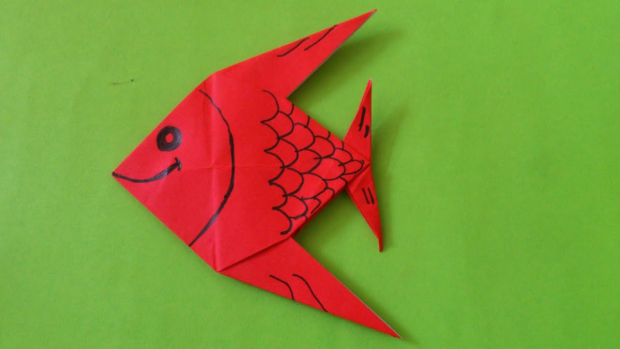  Cara  Membuat  Origami Ikan  Hias Origami Binatang YouTube