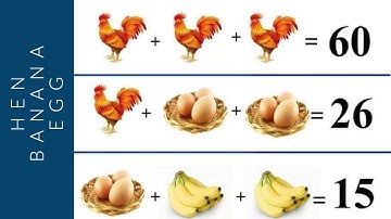 ENGLISH AUDIO | HEN EGG BANANA PUZZLE | Step by step Solution | PUZZLE SOLVER | MATHS PUZZLE