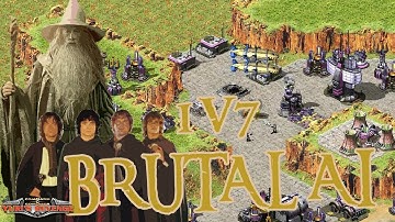 1v7 BRUTAL AI - MIDDLE EARTH  ( Command & Conquer - Yuris Revenge )