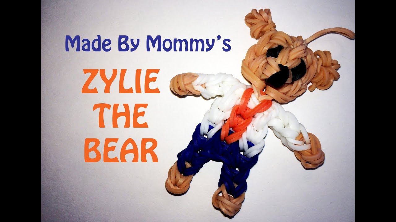 Rainbow Loom Teddy Bear Charm Zylie the Bear! YouTube