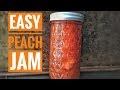 PEACH JAM - Easy Homemade NO PECTIN Peach Jam Recipe - Preserving Peaches