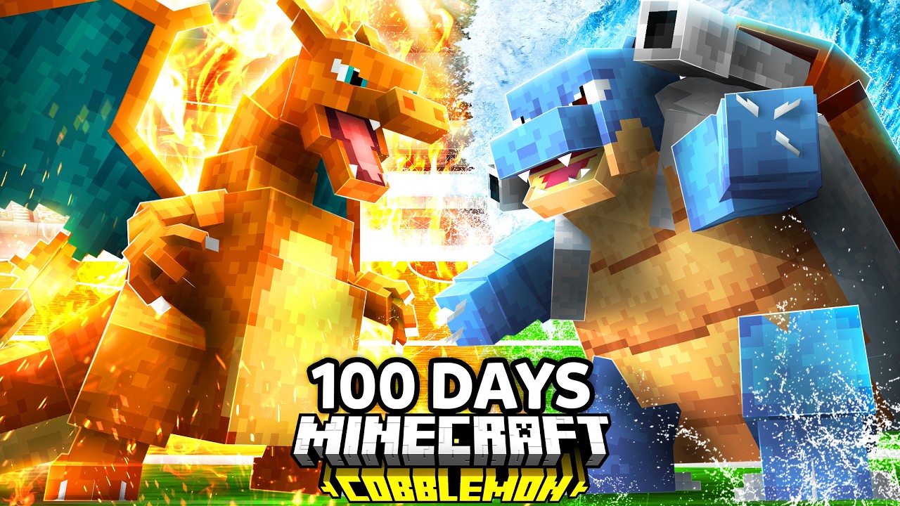 I Spent 100 Days as GYM LEADER Pokémon Minecraft VS. my Rival! (Duos Cobblemon)