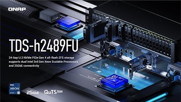 TDS-h2489FU 24-bay U.2 NVMe all-flash storage with dual Intel Xeon Scalable CPU, 25GbE connectivity