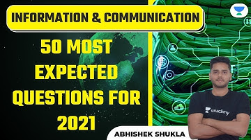 NTA UGC NET 2021 | Information & Communication by Abhishek Shukla | 50 Most Expected Questions