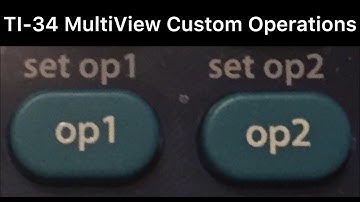 The Custom Operation Feature On A TI-34MV
