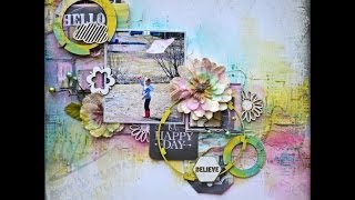 Mixed Media Layout - June Magnifique Mixed Media