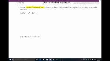 Leading Coefficient Test - End Behaviour of Polynomial (3.3-16)