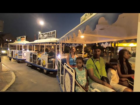 Toy train in Los Alcazares, Murcia, Spain