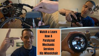 Paralyzed Mechanic & Wheelchair Maintenance Front Caster Wheels by Living Differently  170 views 1 year ago 28 minutes